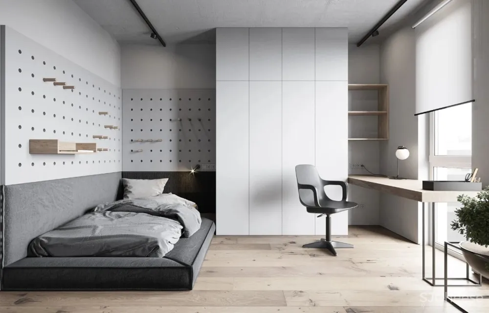 简约复式公寓,石材墙面竟如此有质感