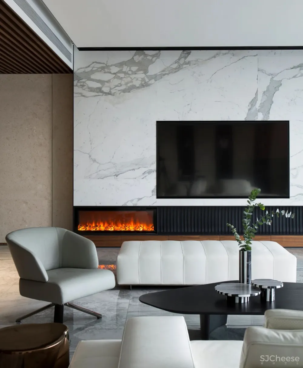 380㎡现代轻奢大宅,用线条勾勒空间的精髓!