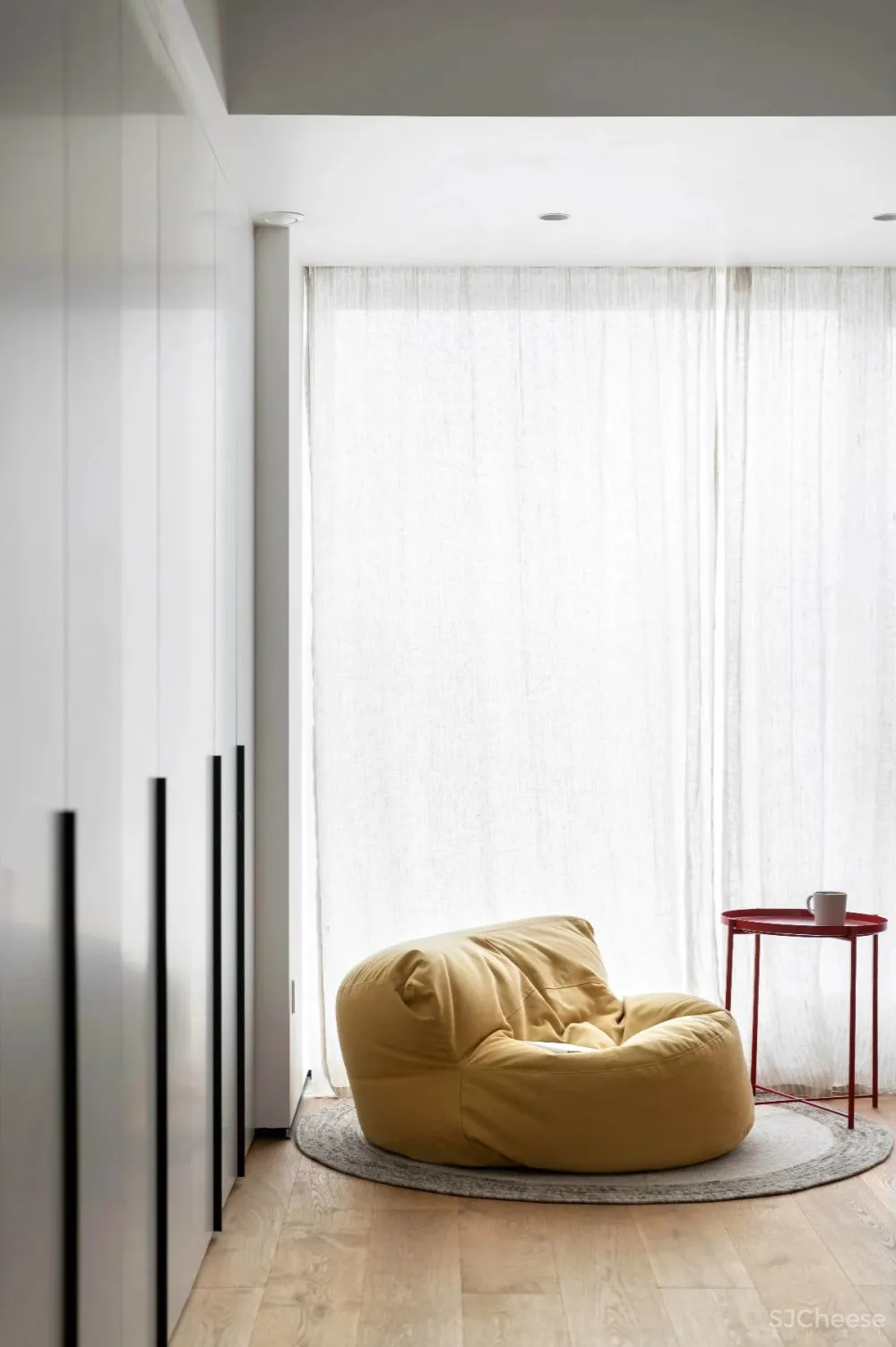 130㎡北欧简约,女主人爱生活,男主爱游戏,客厅书房设计一体