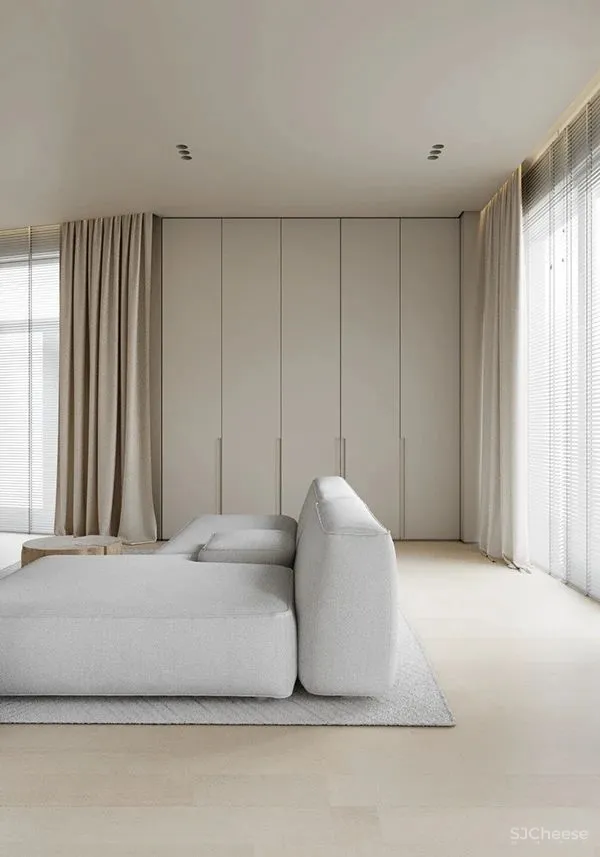 80㎡ 的一室户,隐藏式厨房布局更巧妙