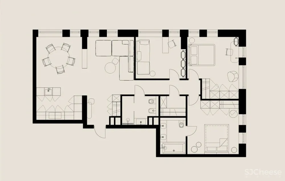 105㎡温润住宅，恬淡舒适！