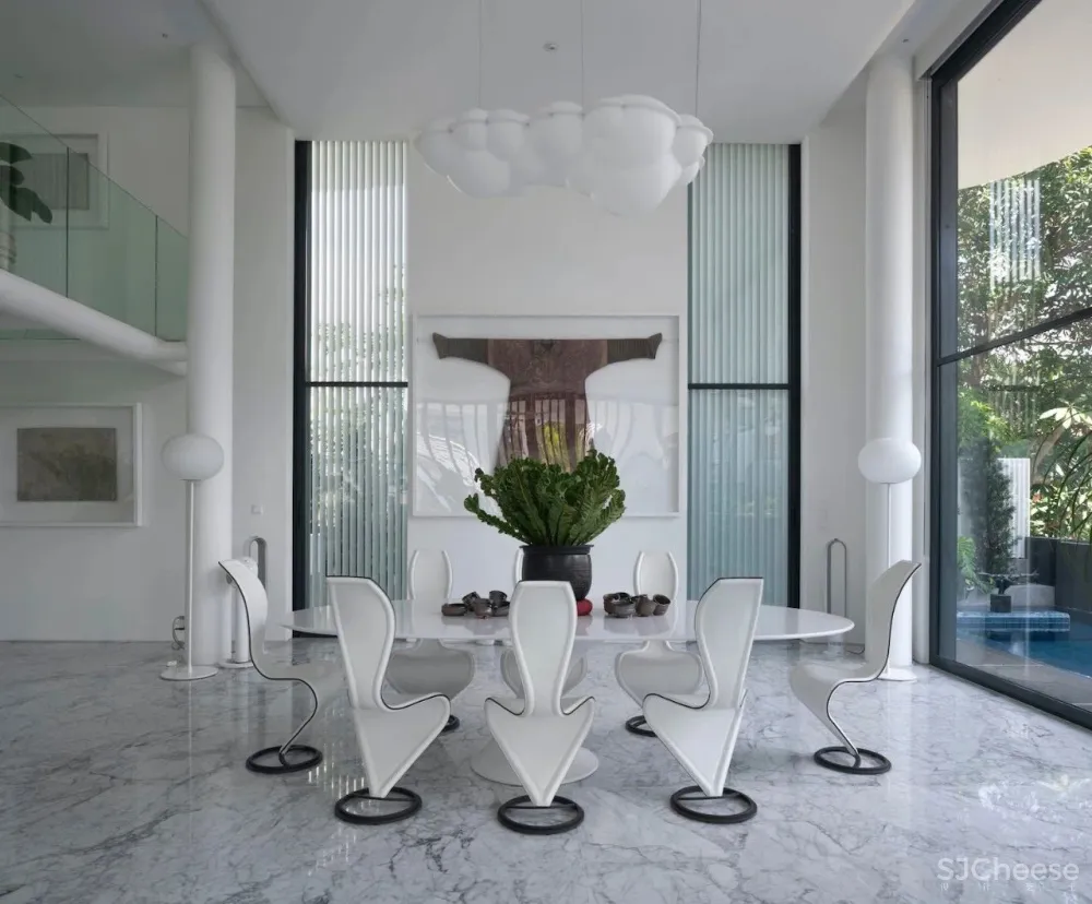 别墅还可以这样设计，从内到外的阶梯式曲线太美！