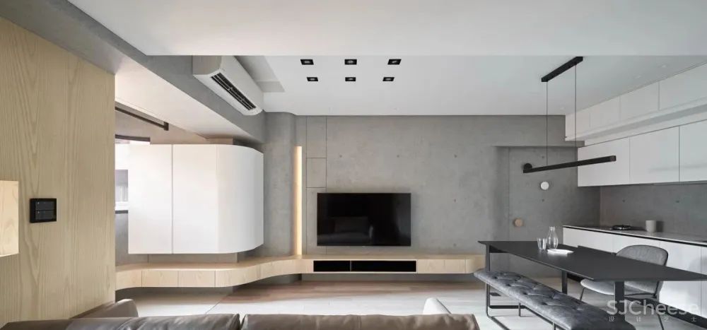 66㎡ 两居室,灯带这样用让家更有型