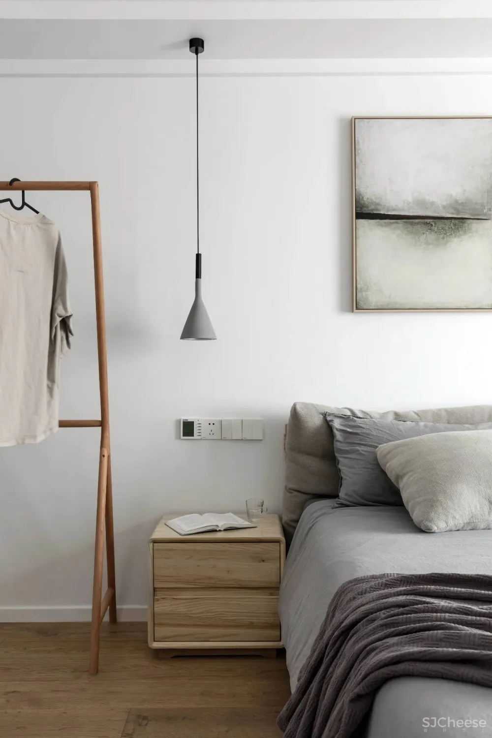 130㎡北欧简约,女主人爱生活,男主爱游戏,客厅书房设计一体