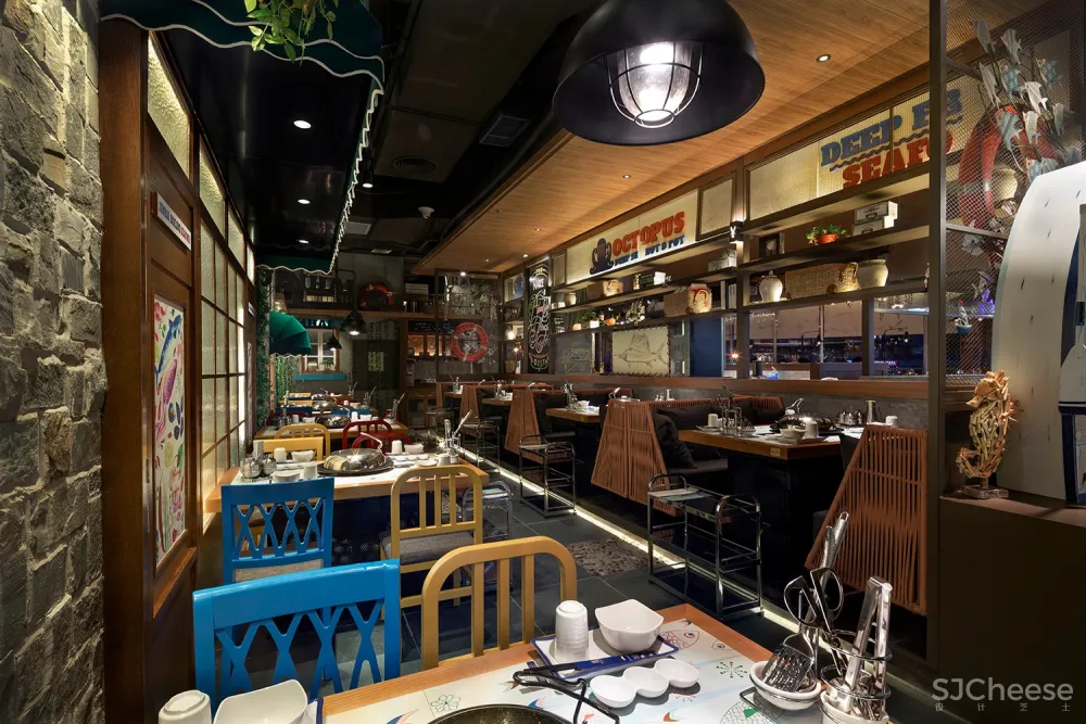 鲜到不得了的海鲜餐厅设计“近海蒸鲜”从海里飞来深圳