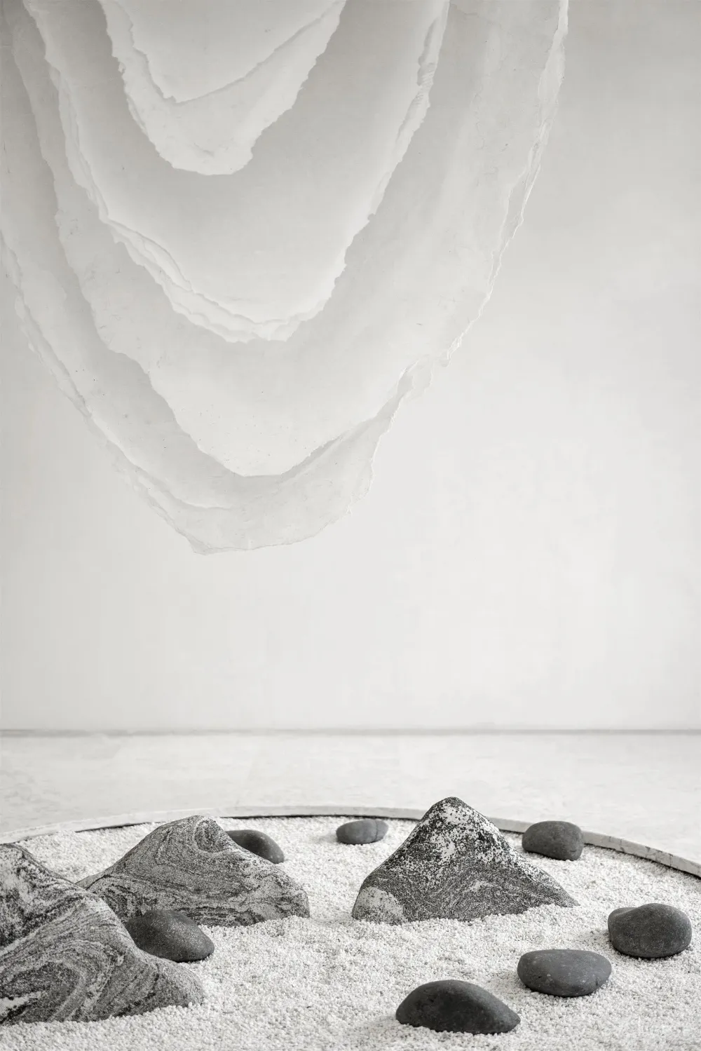 极致白意境,泼墨水云间