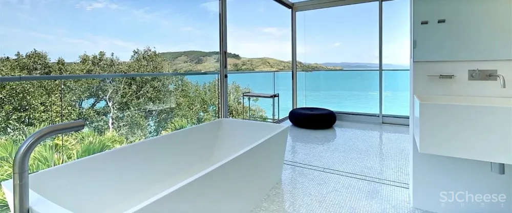 超酷的混凝土海景奢华别墅,深邃于空,容纳万境