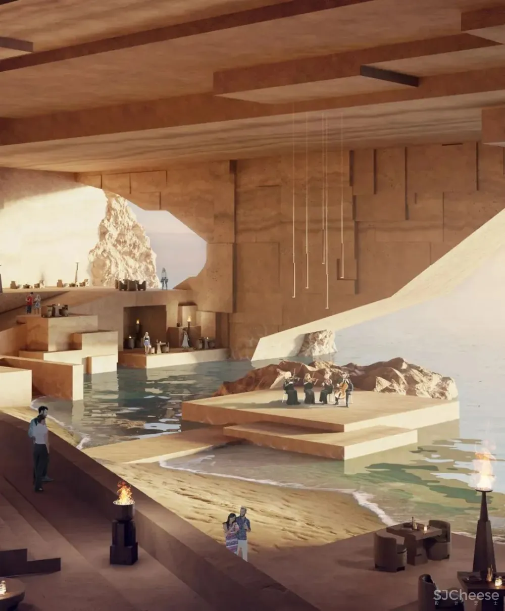 Caprini&Pellerin•海岛酒店将建筑几何完美融入自然环境!