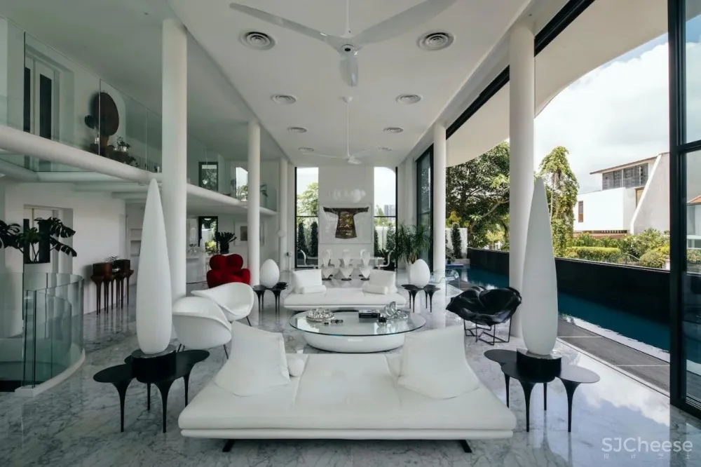 别墅还可以这样设计，从内到外的阶梯式曲线太美！