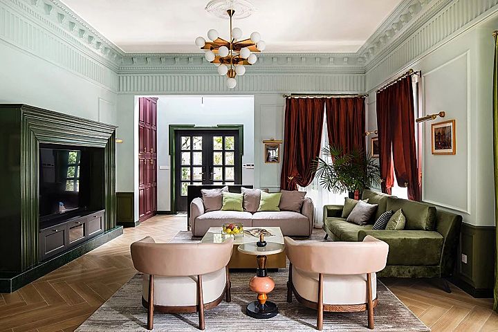 300m²红配绿的大胆设计,极尽“花俏”本事!网友直呼:美到不真实!