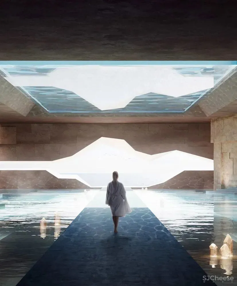 Caprini&Pellerin•海岛酒店将建筑几何完美融入自然环境!