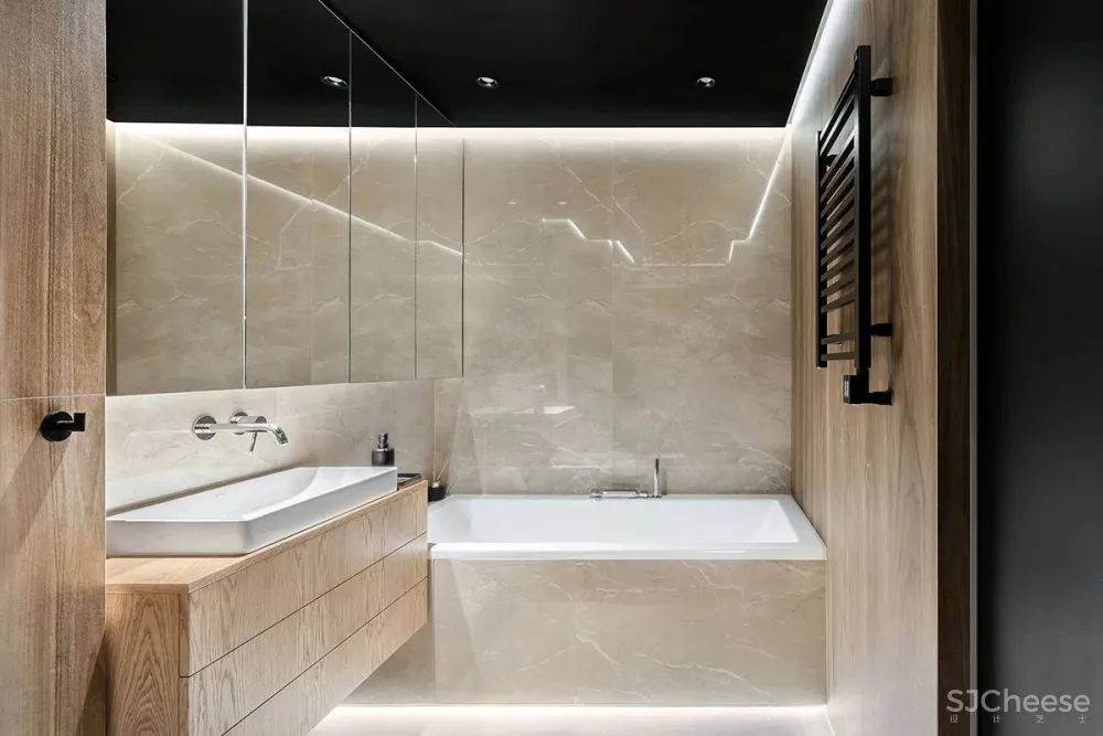 原木+高级黑,客厅电视墙这样设计太巧妙了