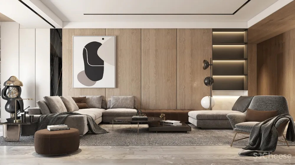 灰木色系住宅，干净优雅丨 崇德公馆样板间设计