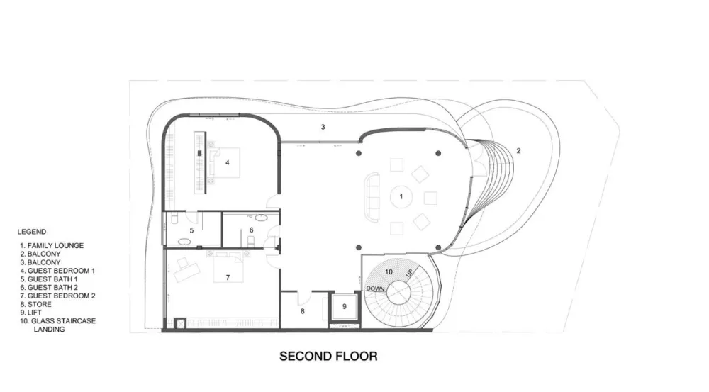 别墅还可以这样设计，从内到外的阶梯式曲线太美！