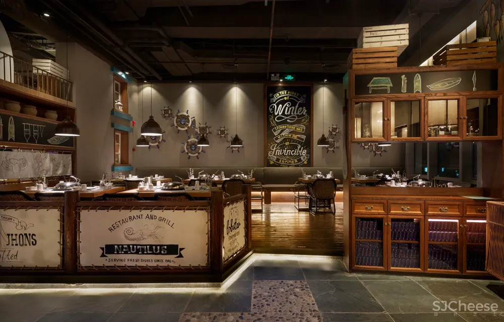 鲜到不得了的海鲜餐厅设计“近海蒸鲜”从海里飞来深圳