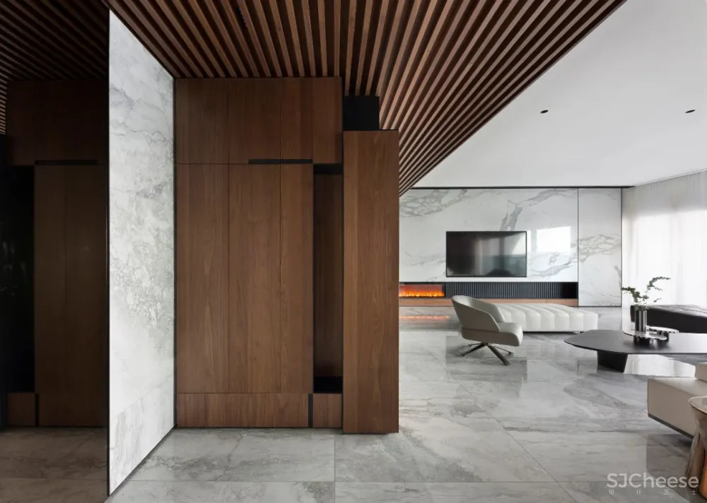 380㎡现代轻奢大宅,用线条勾勒空间的精髓!