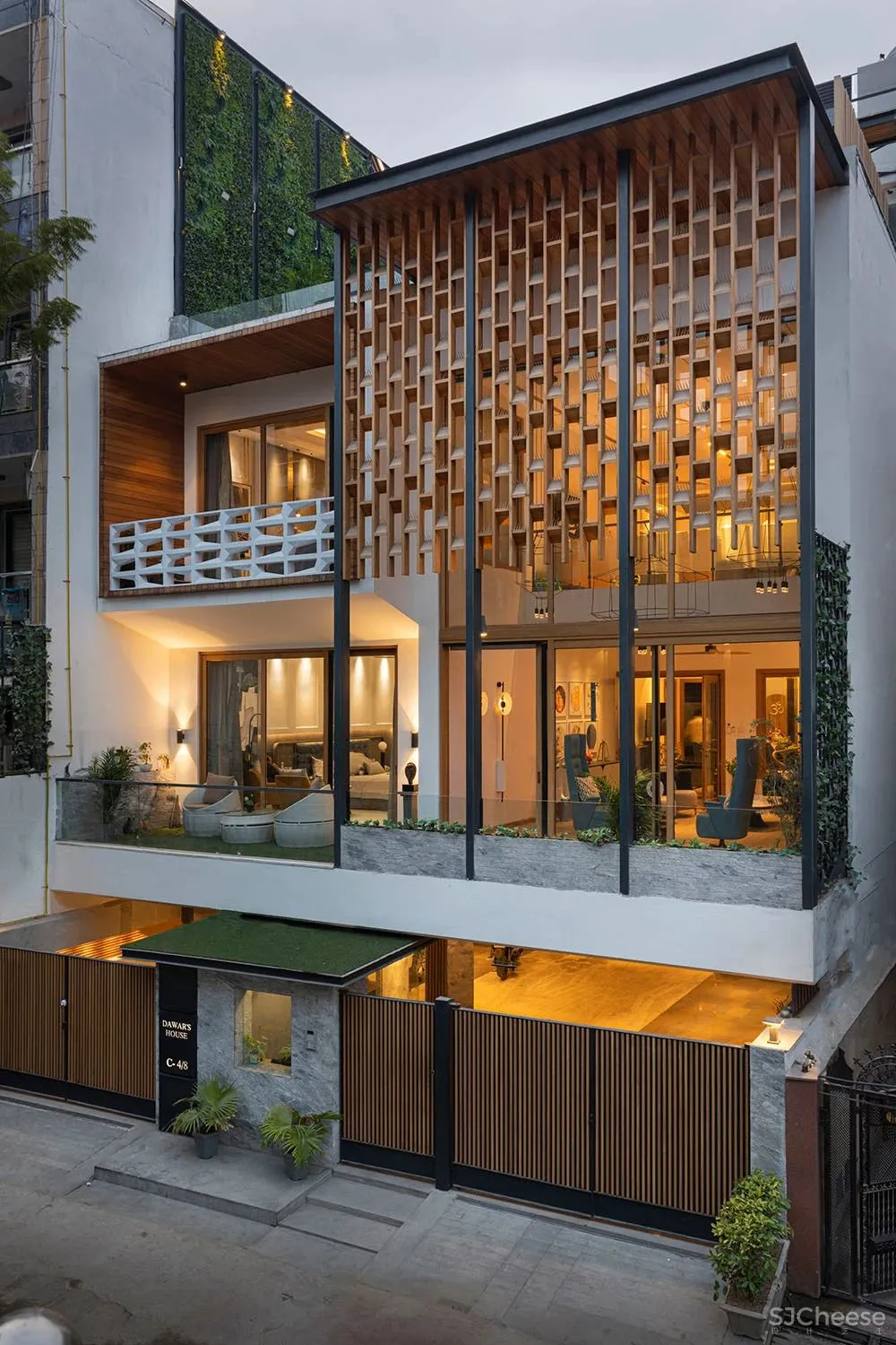 来自印度的日式风味丨印度屏风住宅