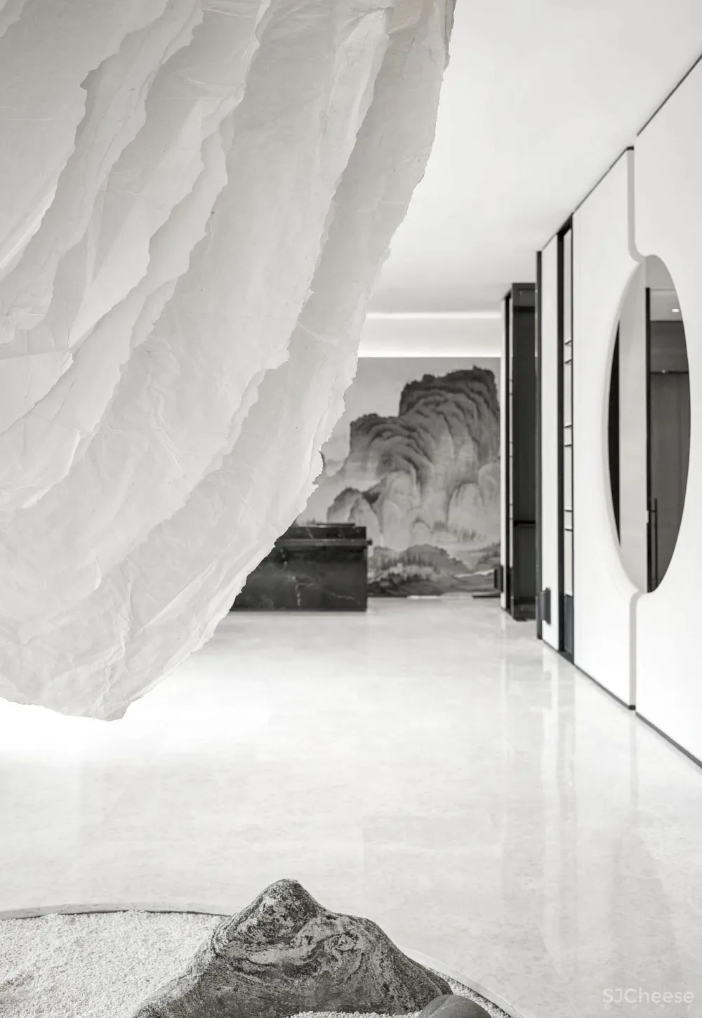 极致白意境,泼墨水云间