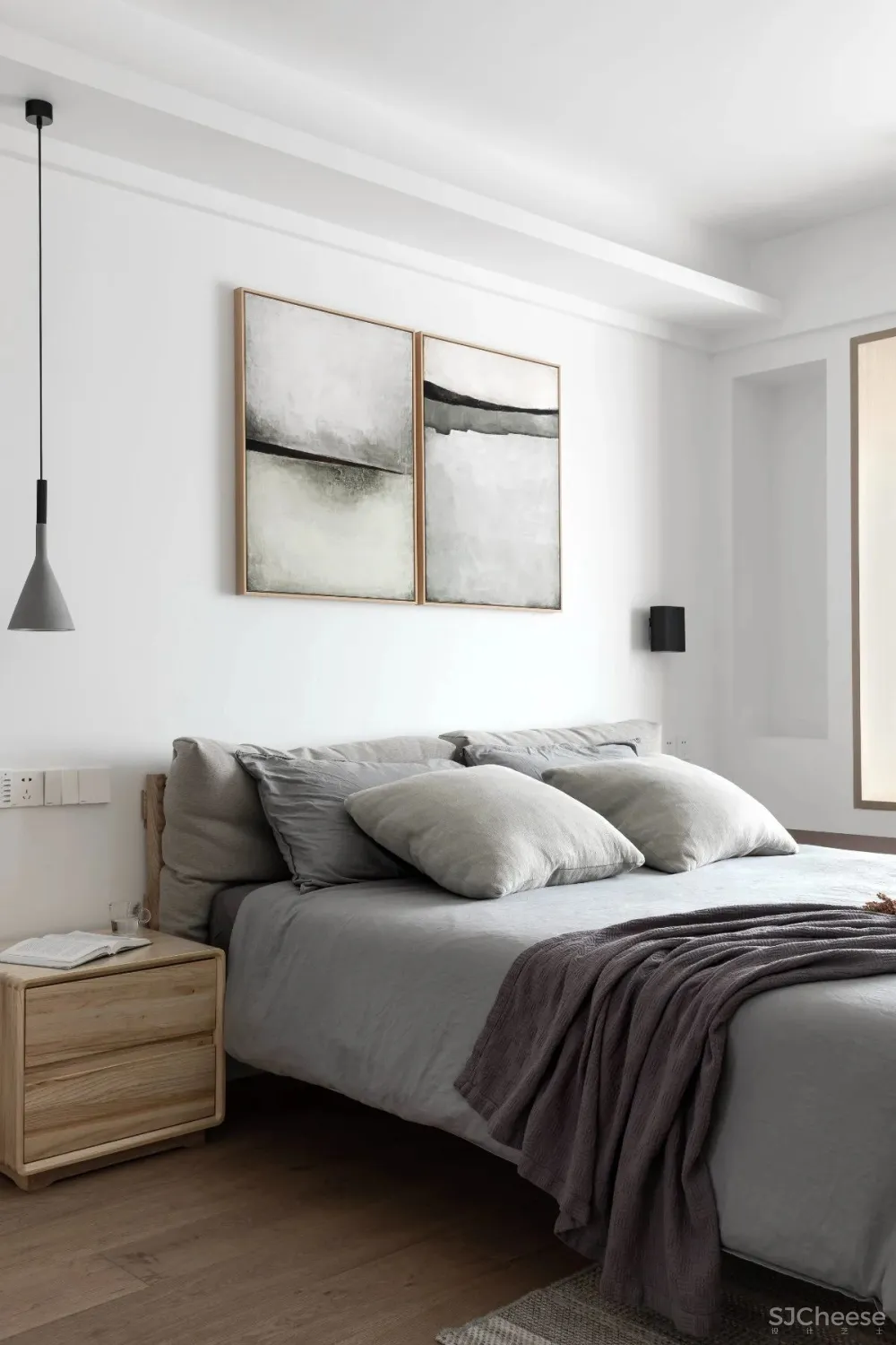 130㎡北欧简约,女主人爱生活,男主爱游戏,客厅书房设计一体