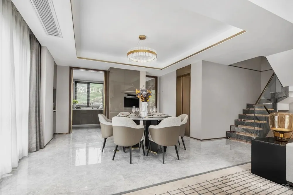 安想设计:156m² 现代雅致别墅,简约细腻