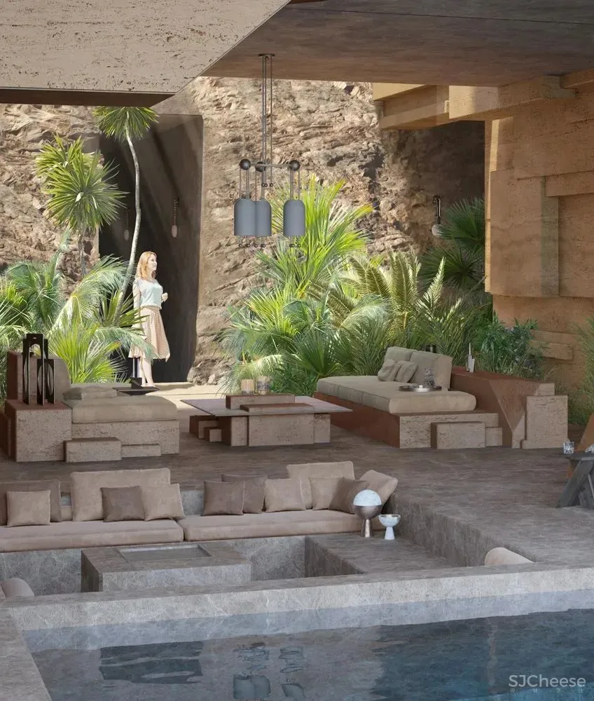 Caprini&Pellerin•海岛酒店将建筑几何完美融入自然环境!