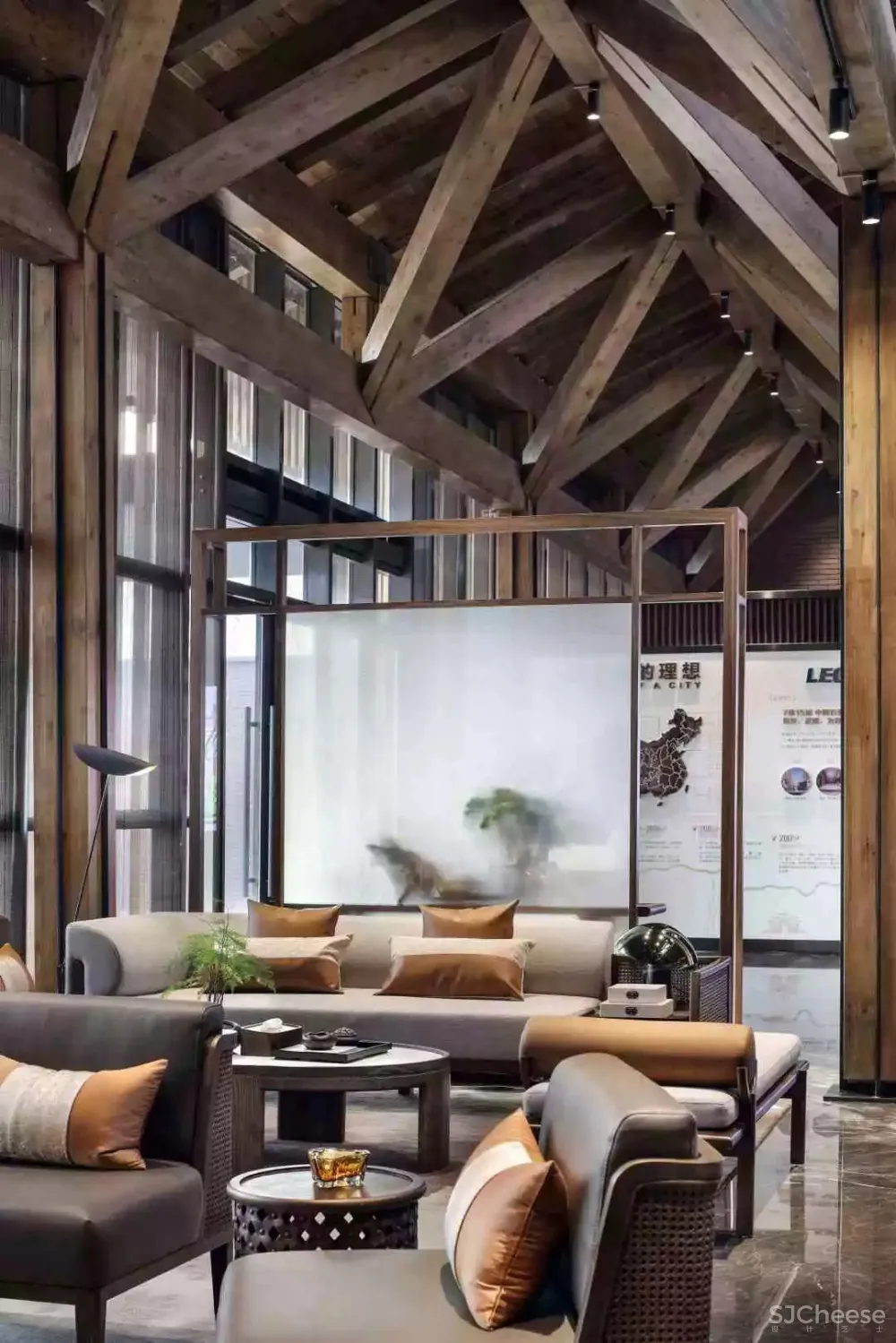 柏年印象设计 西安里城柳岸十里售楼中心 内敛的东方美学