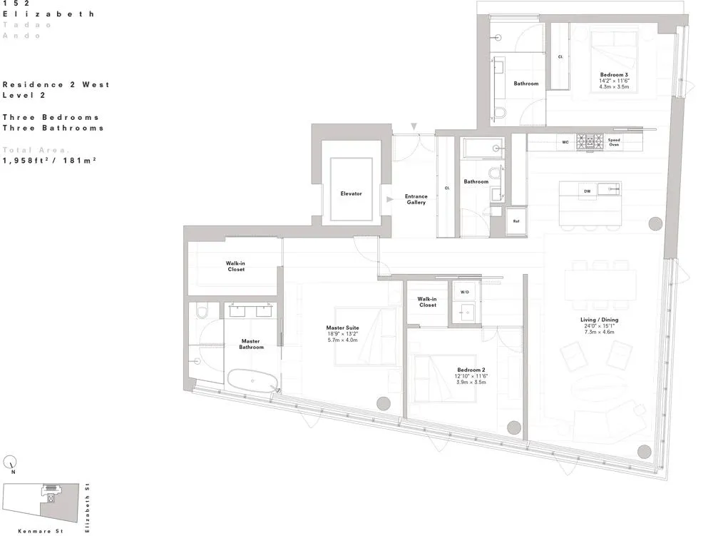 纽约曼哈顿152 Elizabeth豪华公寓设计 安藤忠雄