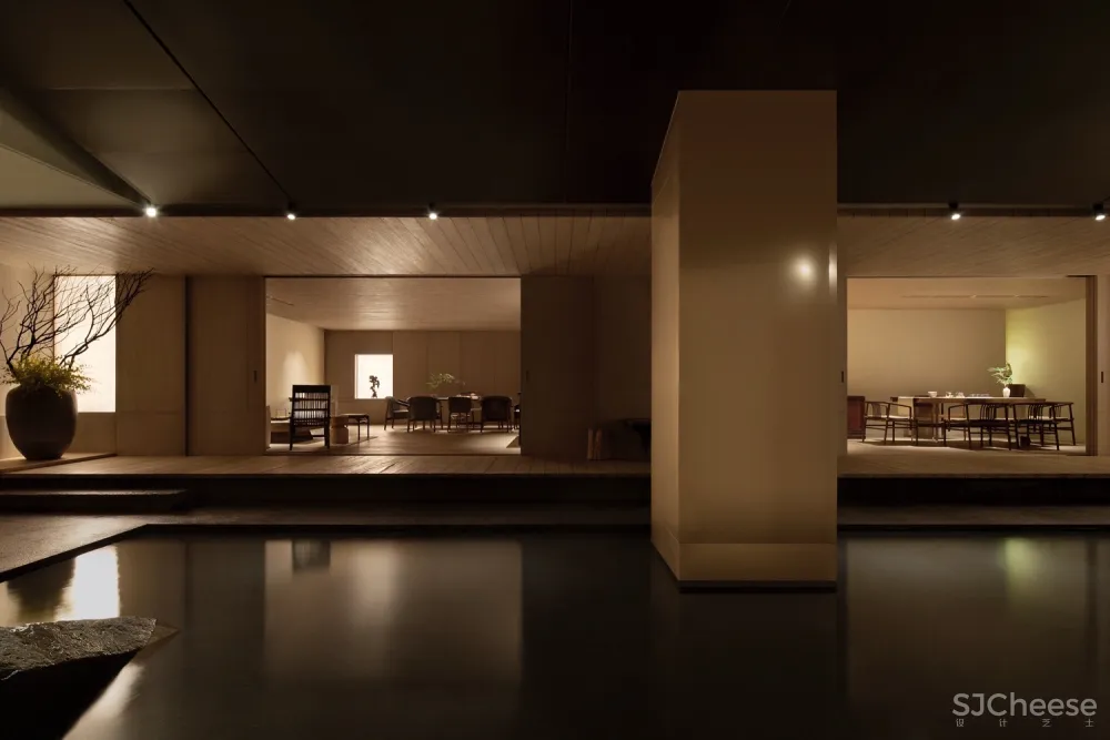 深圳东西茶室 – 田水月：水平线空间设计