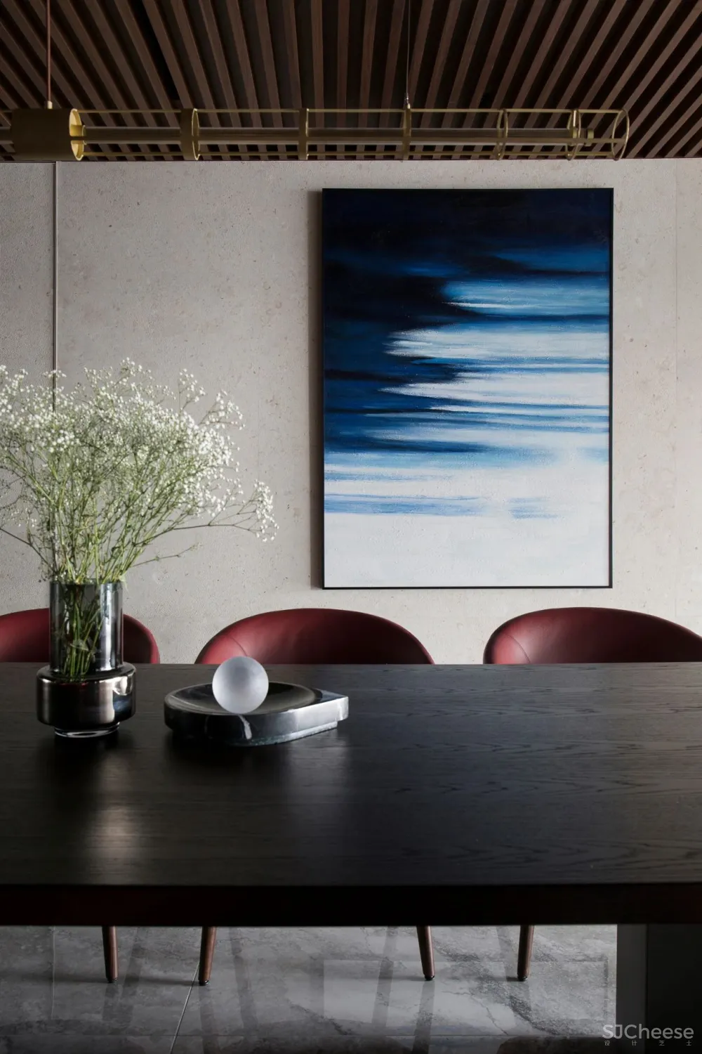 380㎡现代轻奢大宅,用线条勾勒空间的精髓!