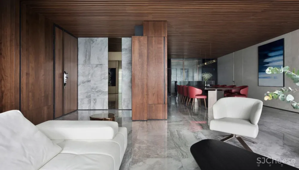 380㎡现代轻奢大宅,用线条勾勒空间的精髓!