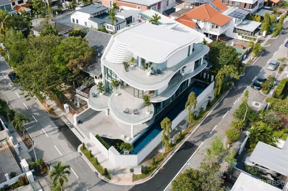 别墅还可以这样设计，从内到外的阶梯式曲线太美！