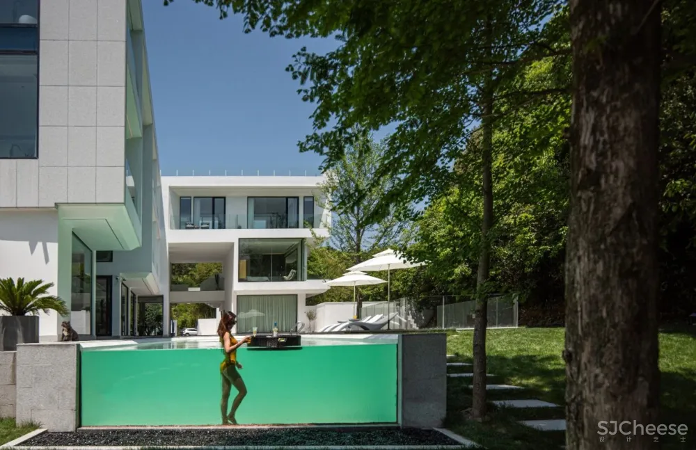 杉树林里的极美民宿