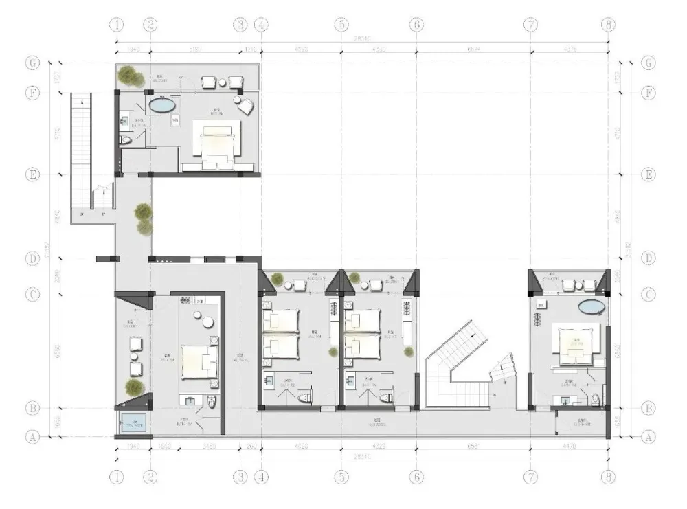 杉树林里的极美民宿