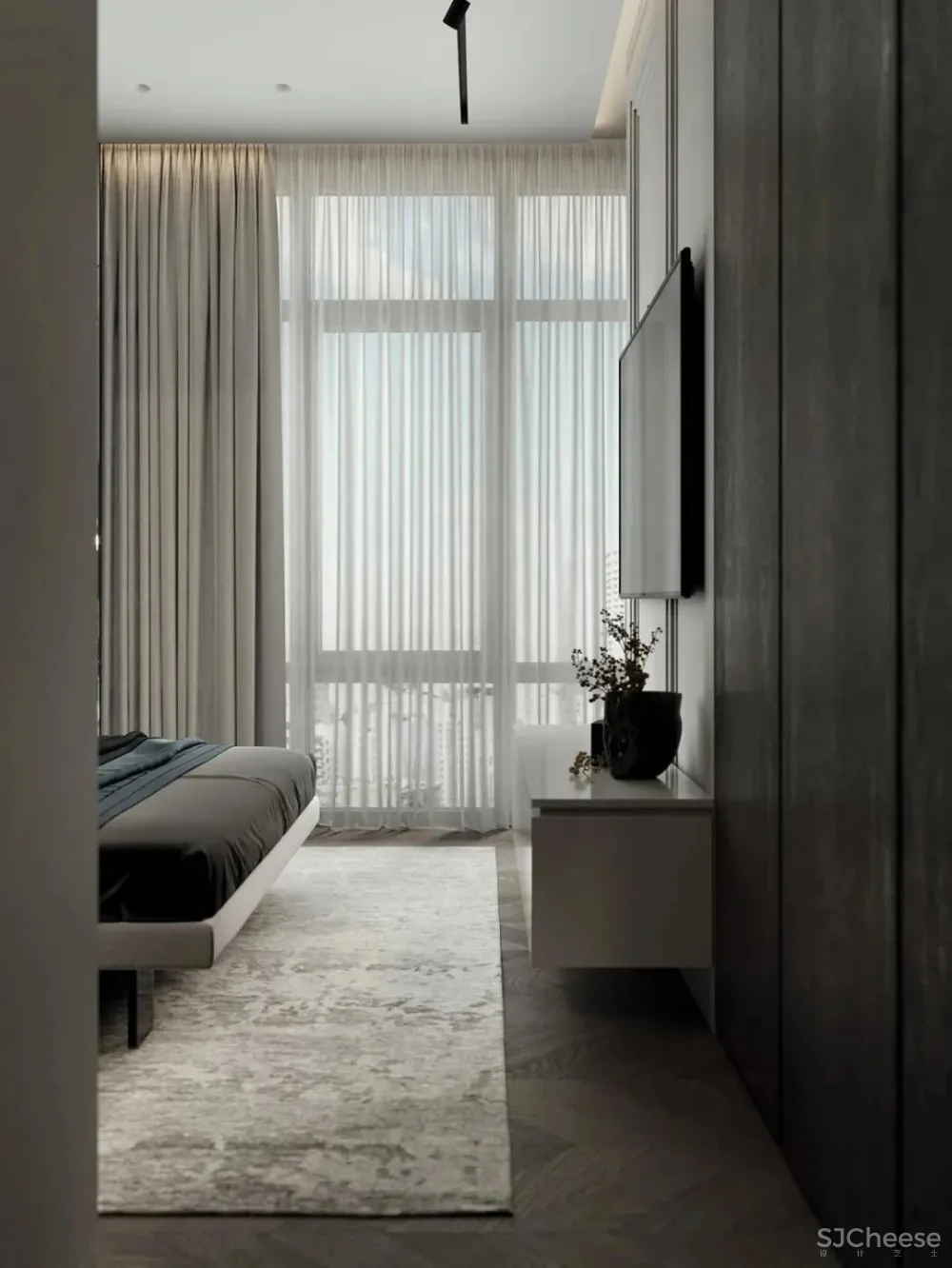 现代轻奢蓝住宅，看大理石的炸裂美感！