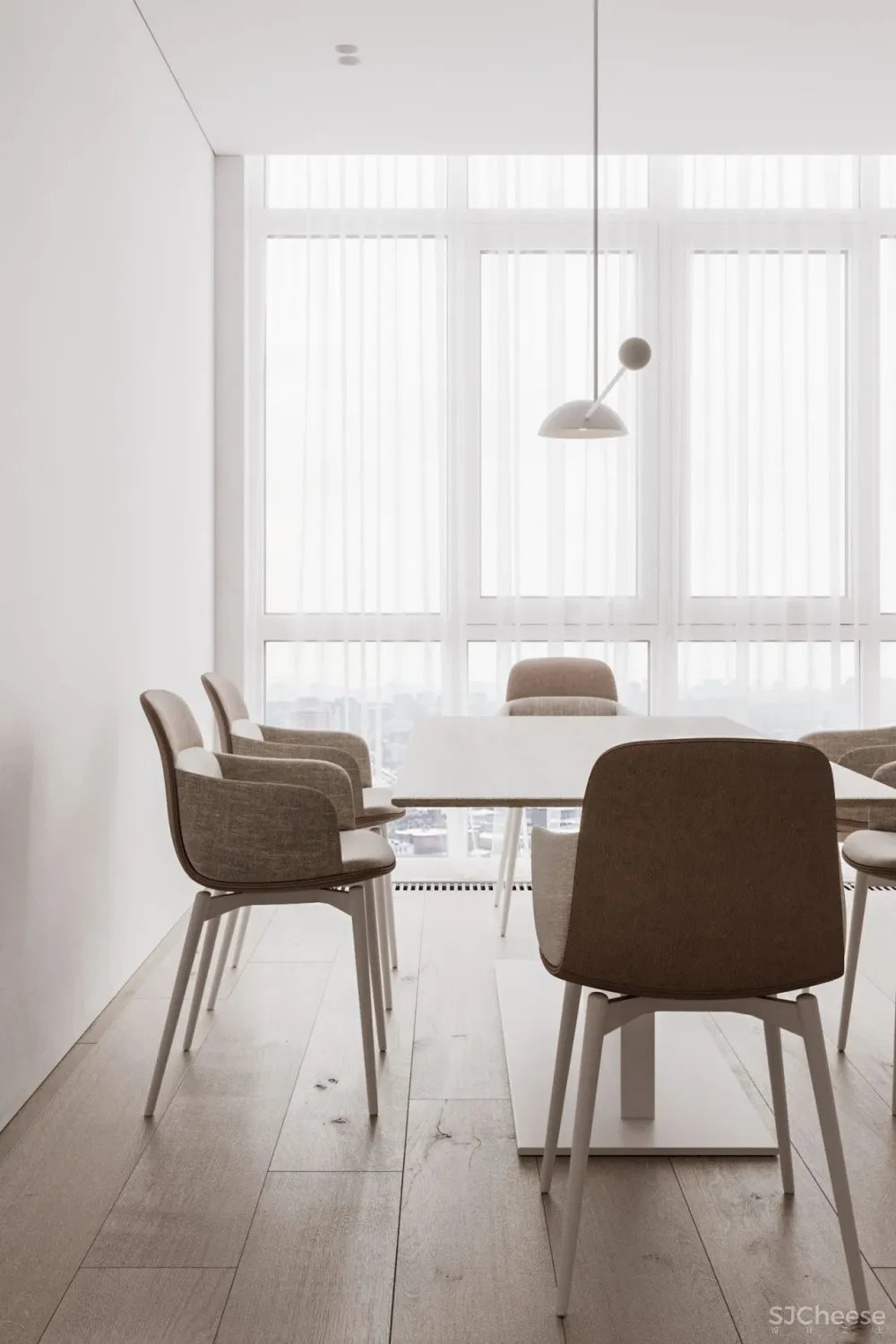 120㎡极简空间,平静和谐!