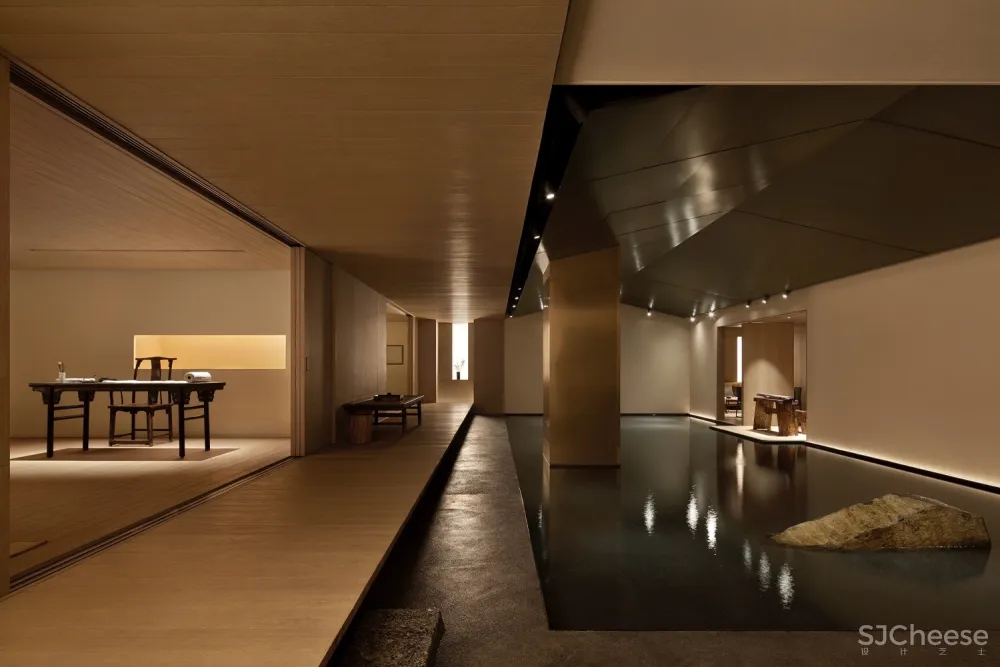 深圳东西茶室 – 田水月：水平线空间设计