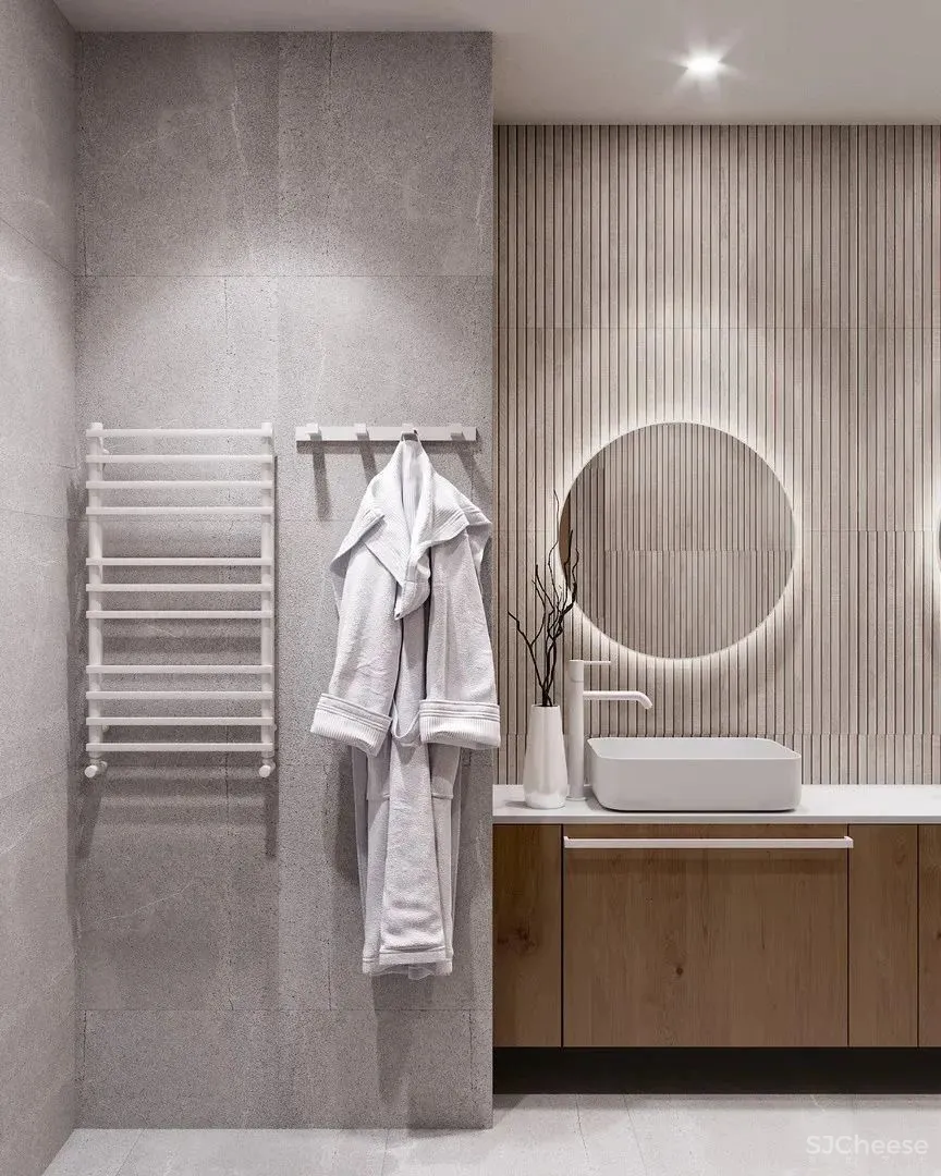 白墙太单调,用水磨石做墙面更显精致