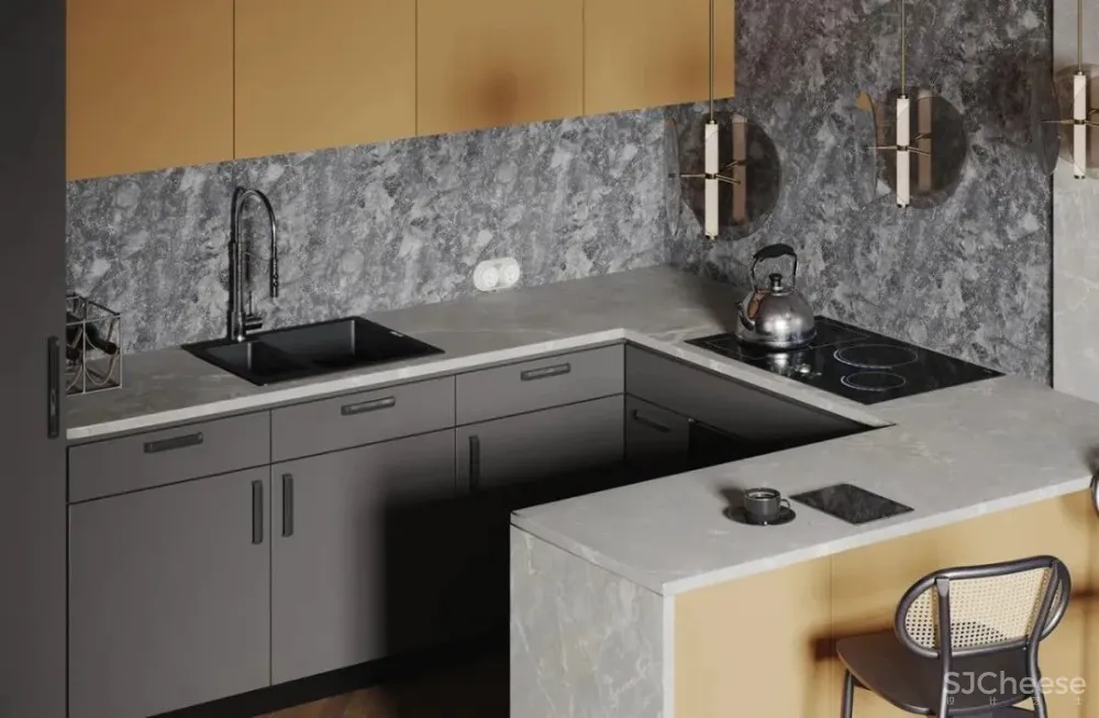 芥末黄 高雅灰住宅,编织优雅知性生活!