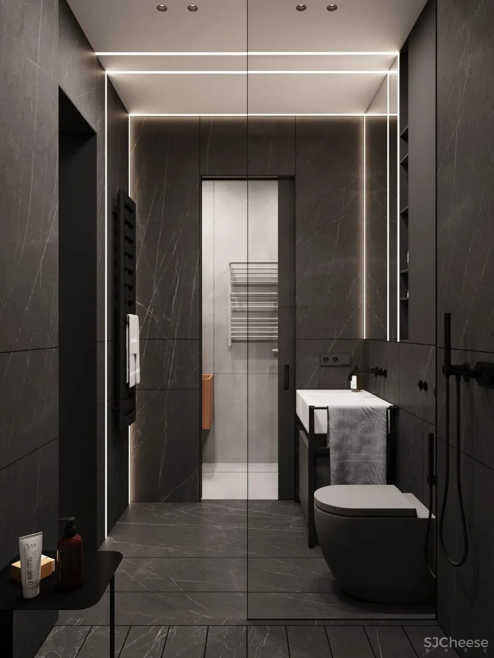 147㎡带露台的顶层复式 高级灰,气场一流!