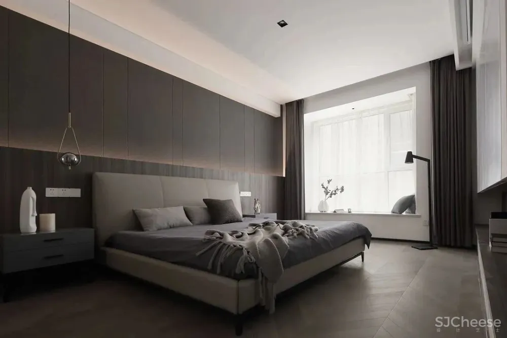 232㎡现代风的家,中西厨分离 隐形门,构建理性克制之美!