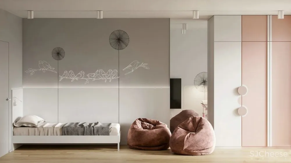 白墙太单调,用水磨石做墙面更显精致