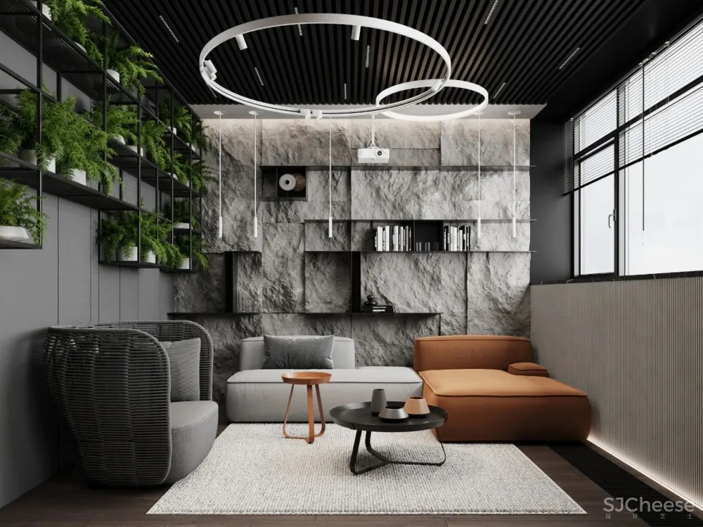 147㎡带露台的顶层复式 高级灰,气场一流!