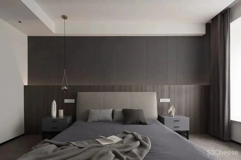 232㎡现代风的家,中西厨分离 隐形门,构建理性克制之美!