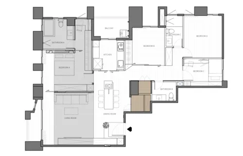 140㎡回形格局,当之无愧的收纳典范