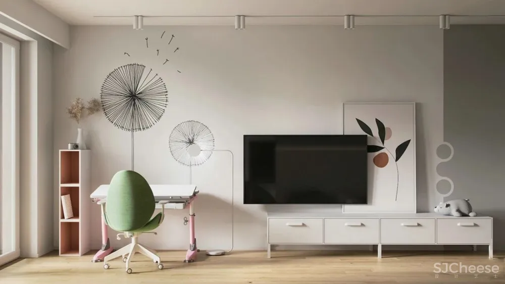 白墙太单调,用水磨石做墙面更显精致