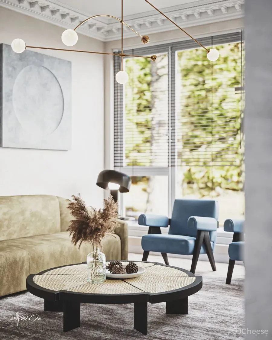 作品欣赏 简单质朴的客厅，给人宁静的感觉