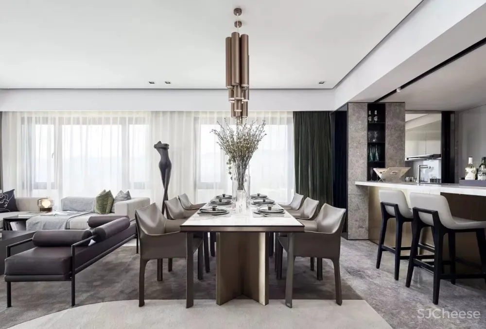 【佳木斯室内设计】260㎡顶奢大平层,美好而生动的极致品味!