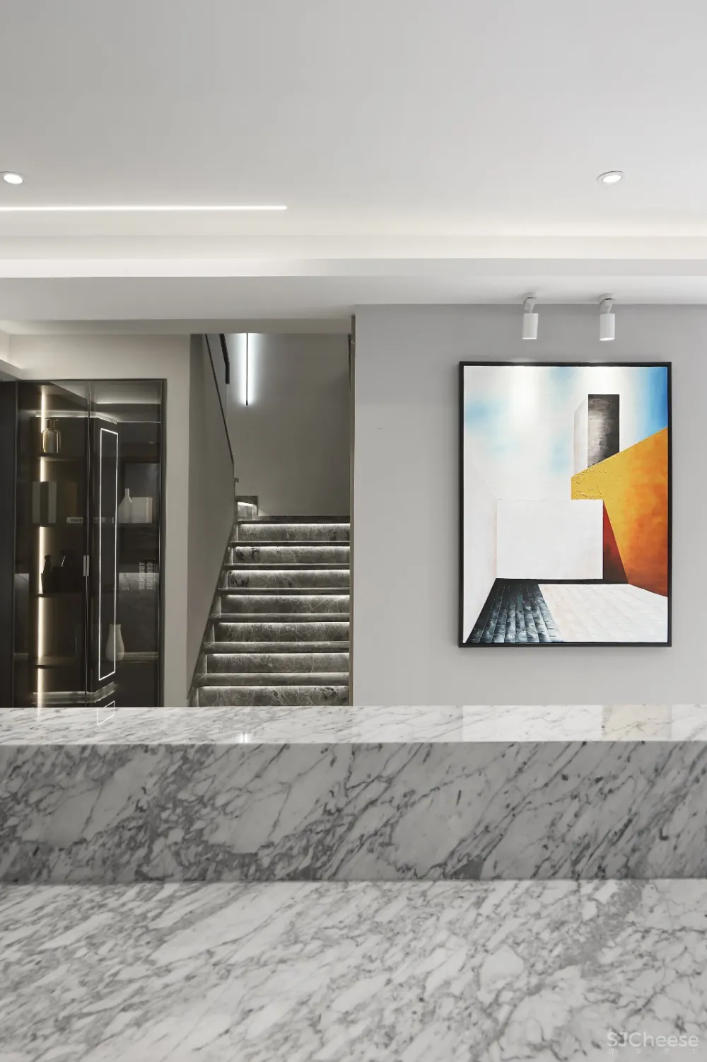 轻奢邂逅浪漫色彩，艺术视角诠释最美快印店! 史峰空间设计