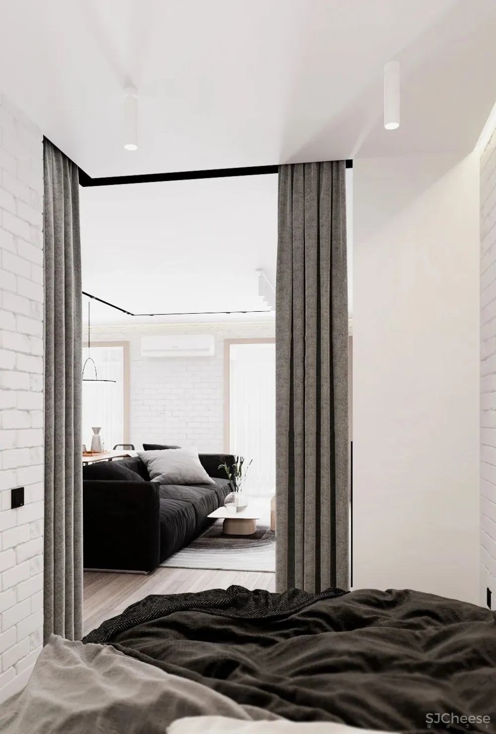 48㎡单身男人的地方,简约时尚!