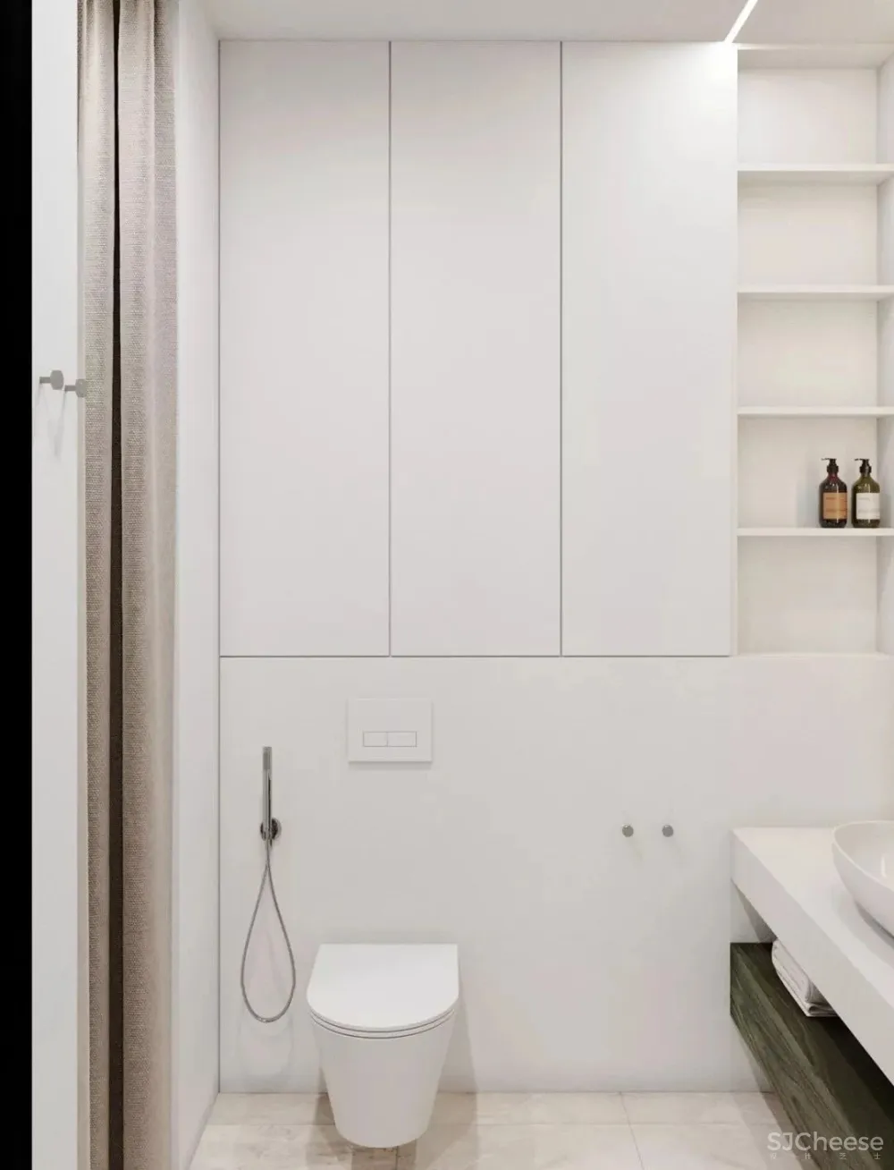 90后医生120㎡简约不失精致的家,卧室地台太棒了!